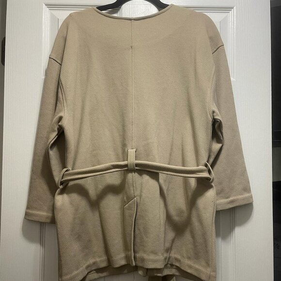 Women’s Tan Belted Cardigan Jacket - Picture 5 of 6